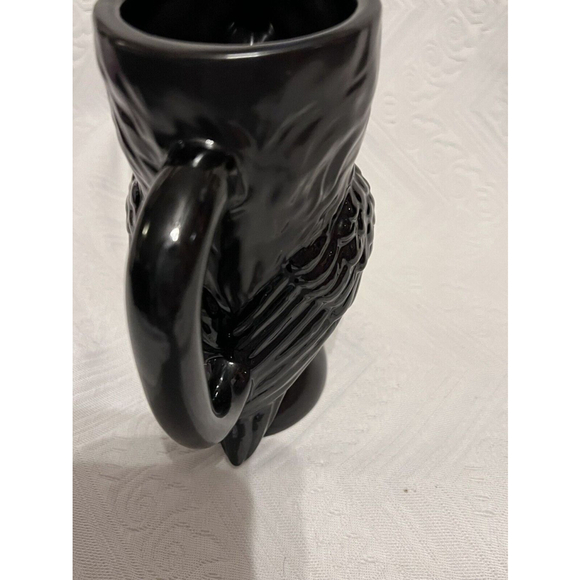 EB Owl Raven Bird Black Mug Coffee Cup EUC - Picture 5 of 8